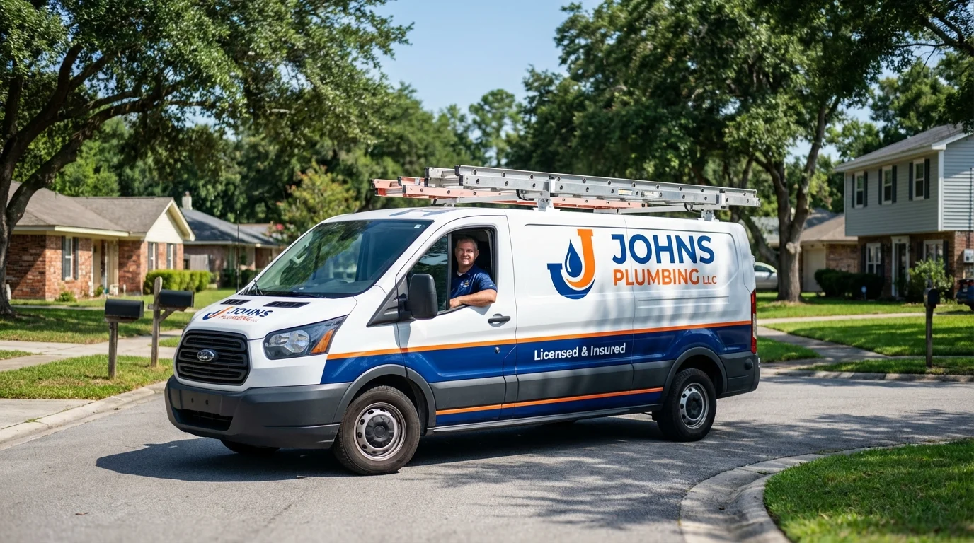 Johns Plumbing LLC service van in Las Vegas, NV